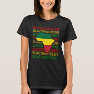 T-shirt Blacknificent Afro African Pride Black History Afr