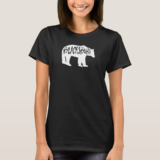 T-shirt Blacksburg Virginia Bear 1 (Devant)