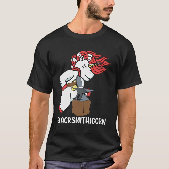 T-shirt Blacksmithicorn Forger de mignons enfants Blacksmi (Devant)