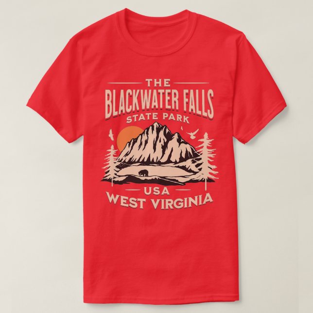 T-shirt Blackwater Falls State Park West Virginia Randonné (Design devant)