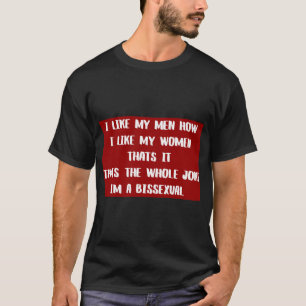 T-shirt Blague bisexuelle
