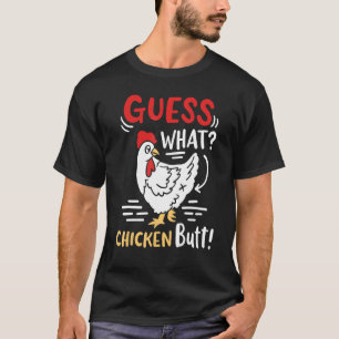 T-shirt Blague de poulet drôle devine quoi 1