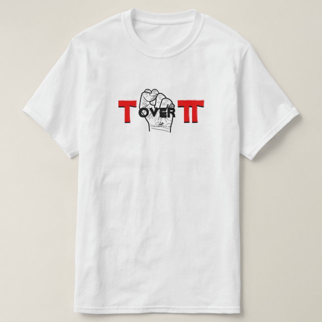 T-shirt Blague mathématique Tau et Pi (Design devant)