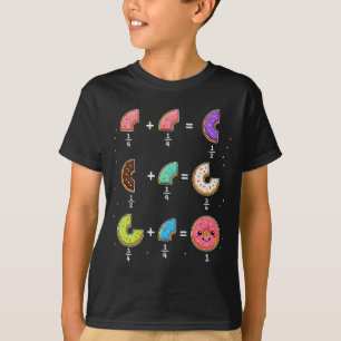 T-shirt Blagues de maths sur les fractions de beignets
