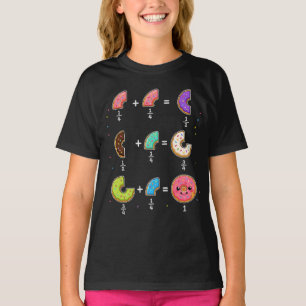 T-shirt Blagues de maths sur les fractions de beignets