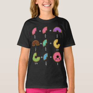 T-shirt Blagues de maths sur les fractions de beignets