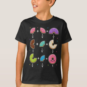 T-shirt Blagues de maths sur les fractions de beignets