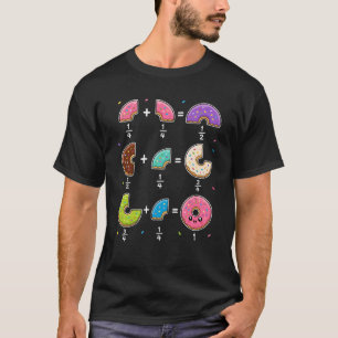 T-shirt Blagues de maths sur les fractions de beignets