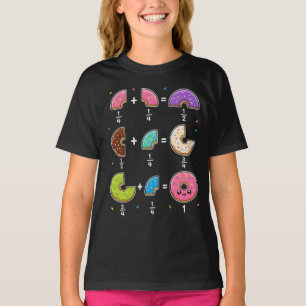T-shirt Blagues de maths sur les fractions de beignets
