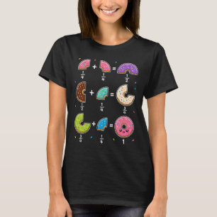 T-shirt Blagues de maths sur les fractions de beignets
