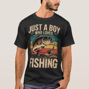 T-shirt Blagues de pêche garçons pêcheur bass bar