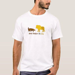 T-shirt blaireau de miel contre lion