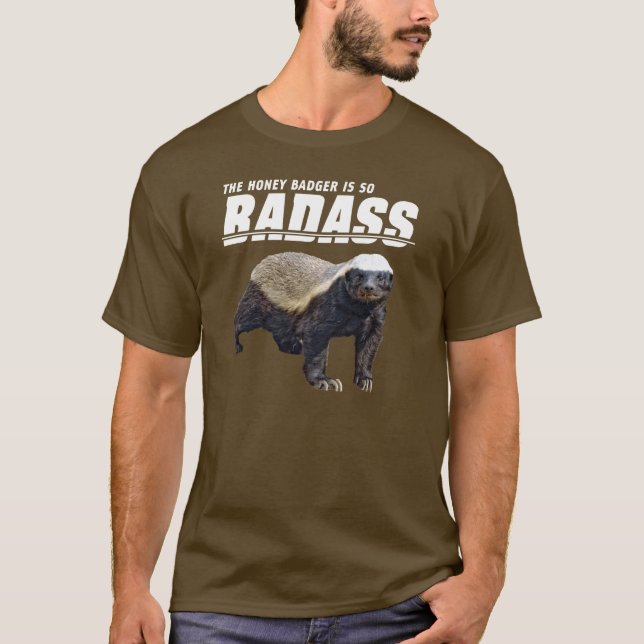 T-shirt Blaireau de miel de Badass (Devant)