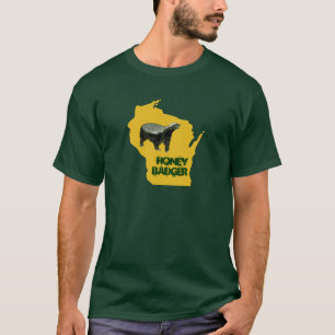 T-shirt Blaireau de miel d'état du Wisconsin