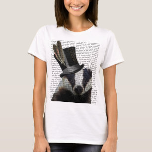 T-shirt Blaireau de Steampunk dans le casquette supérieur