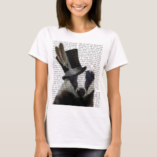 T-shirt Blaireau de Steampunk dans le casquette supérieur