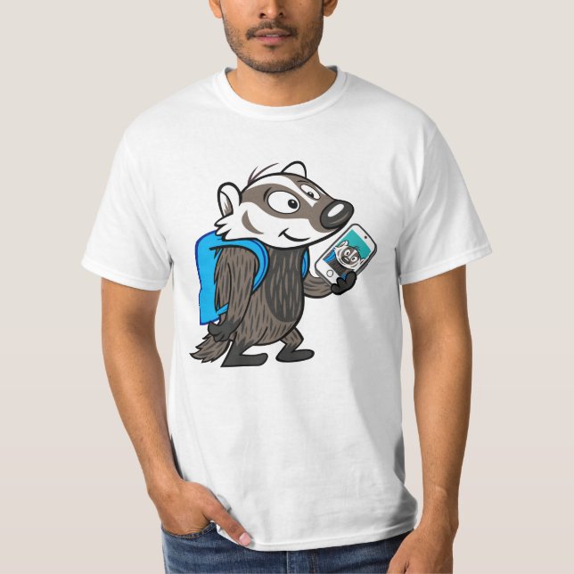 T-shirt Blaireau Selfie de boomer du raton laveur | de (Devant)