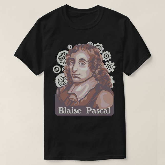 T-shirt Blaise Pascal Portrait (Design devant)