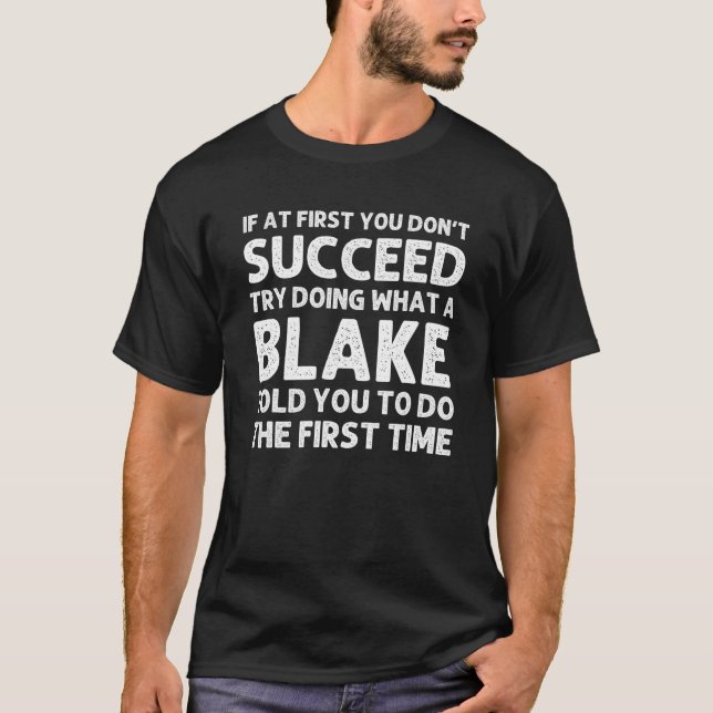 T-shirt BLAKE Funny Nom de famille Arbre de famille Annive (Devant)