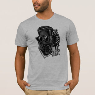 T-shirt Blakgraz Steampunk Casquette et lunettes