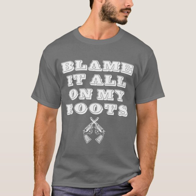 T-shirt Blâmer tout sur mes racines Country Music mème Cit (Devant)
