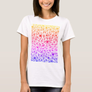 T-Shirt Blanc Avec Design Eyeball Dessiné À La Mai