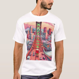 T-shirt blanc avec emblème de la ville Rose