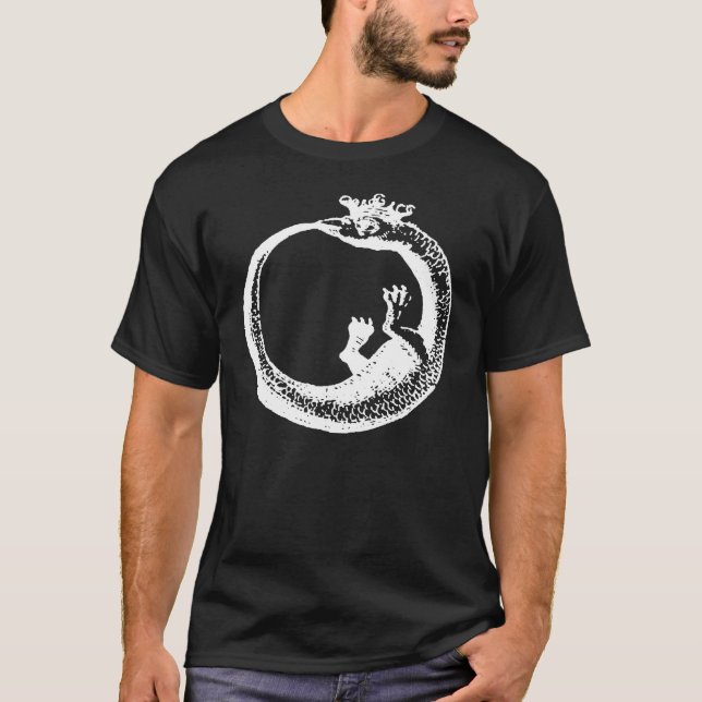 T-shirt Blanc couronné d'Ouroboros (Devant)