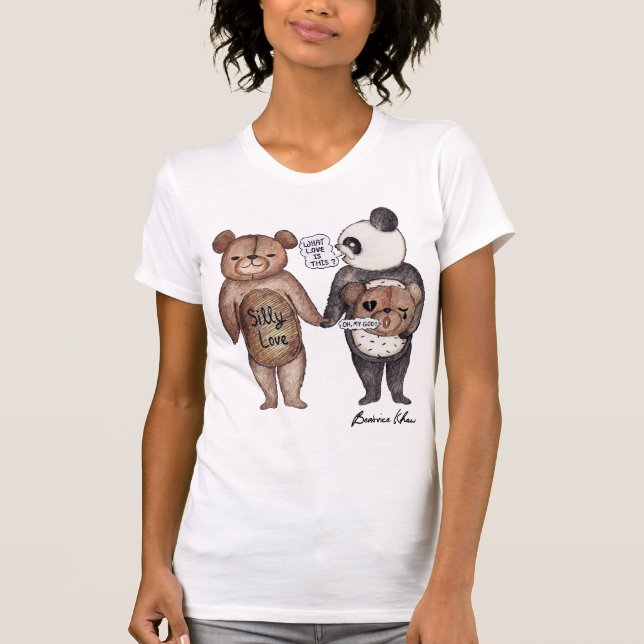 T-shirt blanc d'amour idiot (femmes) (Devant)