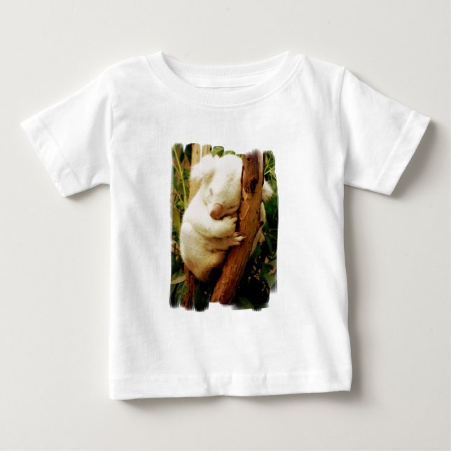 T-shirt blanc de bébé d'ours de koala (Devant)