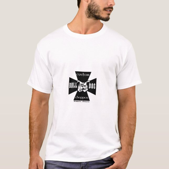 T-shirt Blanc de bouledogue (Devant)