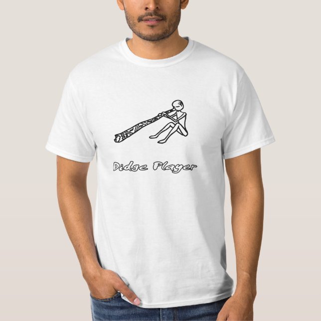 T-shirt Blanc de chemise de joueur de Didge (Devant)