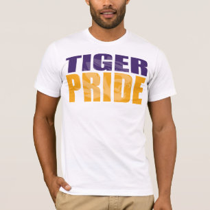 T-shirt Blanc de fierté de tigre sur le blanc