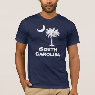 T-shirt blanc de la Caroline du Sud de Palmetto