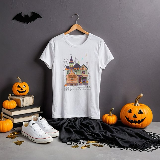 T-shirt blanc de la Maison Halloween (Créateur téléchargé)