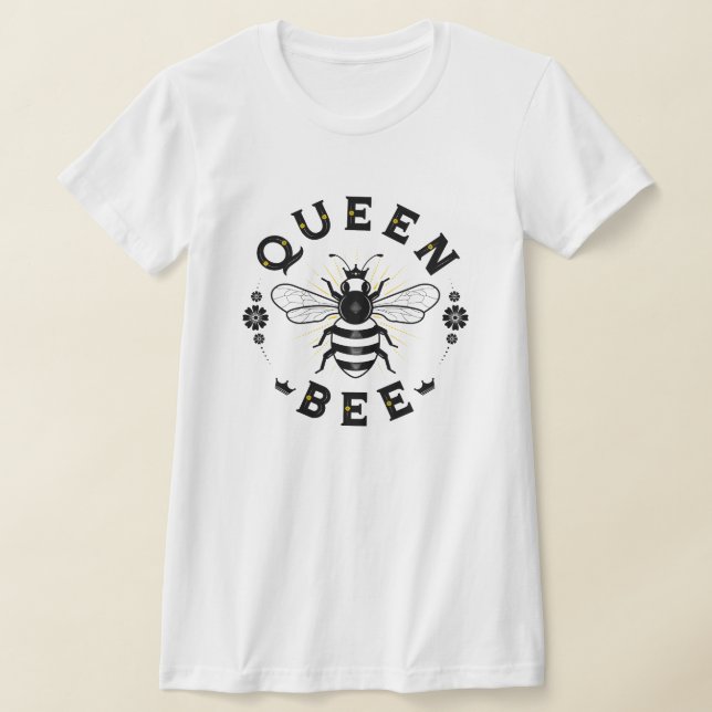 T-shirt blanc de la reine d'être féminine (Poser)