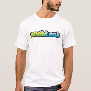 T-shirt Blanc de logo de NooBTooB