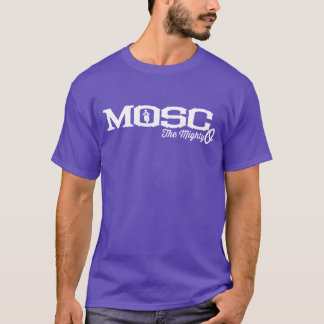 T-shirt Blanc de MOSC pour un tee - shirt plus foncé