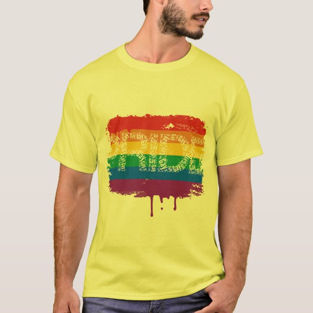 T-SHIRT BLANC DE MOTIF DE LETTRES DE FIERTÉ - .PNG (Devant)