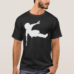 T-shirt blanc de pose de logik