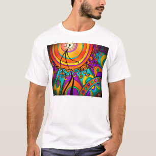 T-shirt blanc de promenade au soleil