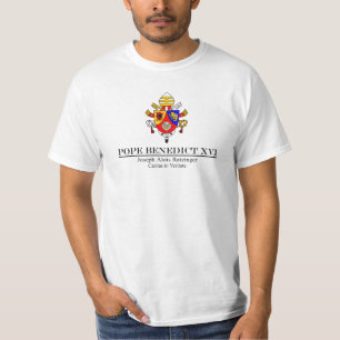 T-SHIRT BLANC DU PAPE BENOÎT XVI DE CHEMISE DE DOKBEN