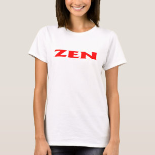 T-shirt blanc féminin rouge zen