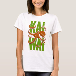 T-Shirt Blanc Féminin Style Japonais Pieuvre Kawai