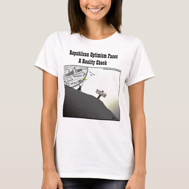 T-shirt blanc femme républicaine-optimiste (Devant)