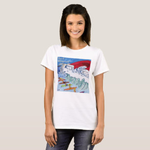 T-shirt blanc femme Surf Magnet