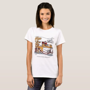 T-shirt blanc femmes Unicorn Reindeer
