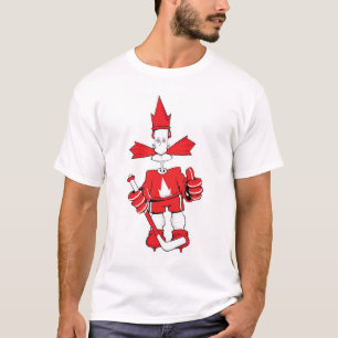 T-shirt Blanc fier de joueur de hockey du Canada