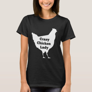 T-shirt Blanc fou de Madame de poulet
