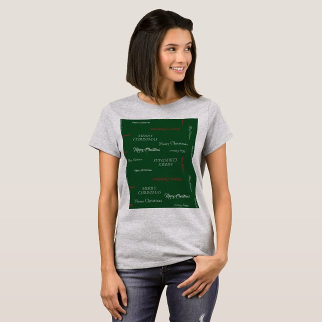 T-shirt blanc HAMbWG - Joyeux Noël (Devant entier)